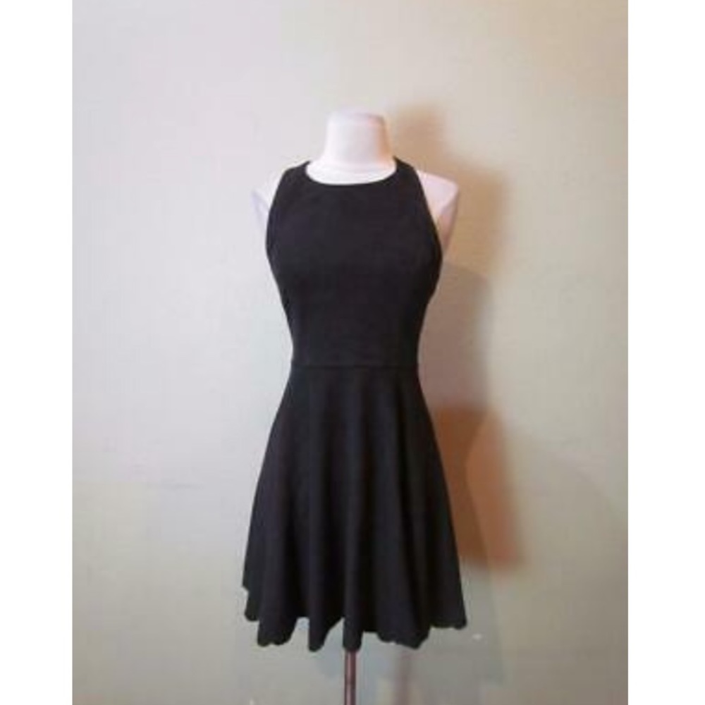 Black suede express dress